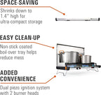 GSI Outdoors Pinnacle Pro 2-Burner Camping & Tailgating Stove, Ultra-Slim Portable Propane, 25,000 BTU, Windscreens, Folding Legs, Outdoor Cooking