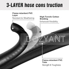DOZYANT 8 Feet Universal QCC1 Low Pressure Propane Regulator Grill Replacement with 8 FT Hose for Most LP Gas Grill, Heater and Fire Pit Table, 3/8 inch Female Flare Nut