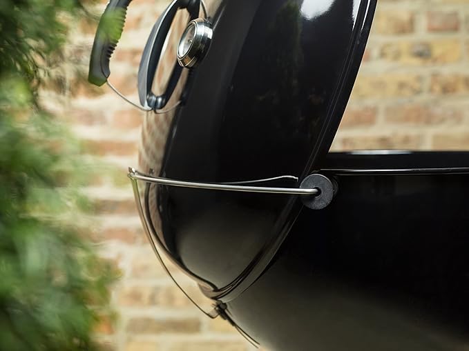 Weber Master-Touch Charcoal Grill, 22-Inch, Spring Green – Premium Outdoor BBQ Grill with Tuck-Away Lid Holder & One‑Touch™ Cleaning System, Porcelain‑Enameled Kettle