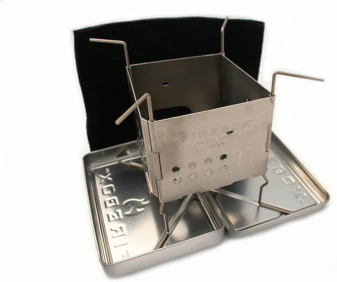 Firebox Ultralight Titanium Nano Stove G2 + X-Case Kit - Wood Burning/Multi Fuel - Folding Camp/Bushcraft