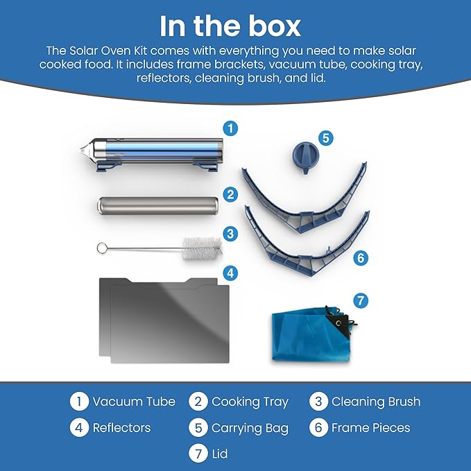 GOSUN Portable Solar Oven Kit for 1-2 Meals | Effortless Outdoor Cooking with Solar Oven Kit | Vacuum Insulated Oven | Cook meals in 20 min, Great For Camping, Travel, Beach etc
