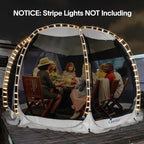 LEEDOR Pop Up Screen House, 6-10-15 Person Outdoor Screen Tent，Camping Screen Room with Carry Bag, Screened Gazebo with Mosquito Netting, Instant UV Resistant Sun Shelter for Garden, Patio, Backyard