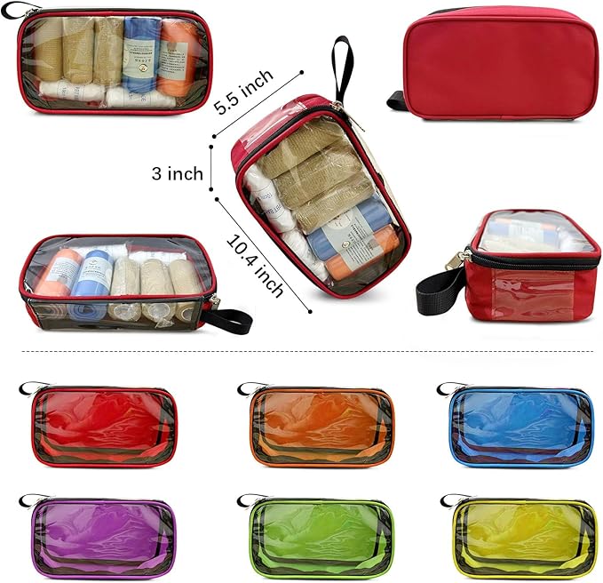 Gatycallaty First Aid Backpack - Medical Evacuation Bag - Red Emergency Lifeguard Bag for Ems Emt First Responders (Black, Pack of 3)