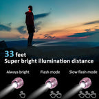 RAHAN Rechargeable Clip on Clog Headlights for Shoe 2pcs,Flashlights Attachment for Shoe, LED Shoes Light with 3 Light Modes for Dog Walking, Camping, Running, Suitable for Adults Kids, Pink