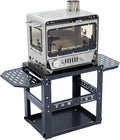 TOMOUNT Hot Tent Stove,Wood Stove with Frame Base,with 7 Chimney Pipes,304 Stainless Steel with heat-resistant Glass Window