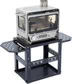 TOMOUNT Hot Tent Stove,Wood Stove with Frame Base,with 7 Chimney Pipes,304 Stainless Steel with heat-resistant Glass Window
