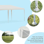 Tangkula 10x20 Ft Canopy Tent, Heavy Duty Party Tent with 4 Removable Sidewalls, Wind Ropes, Ground Stakes, Outdoor White Wedding Tents for Parties, Events, Backyard