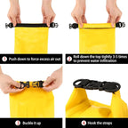 Boat First Aid Kit Waterproof, WELL-STRONG Marine Emergency Kit with Roll Top Dry Bag for Boating Fishing Kayaking – Water-Resistant Contents for Camping & Beach（Yellow）