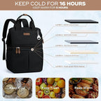 Maelstrom Cooler Backpack, 36 Cans Insulated Backpack Cooler, Soft Leakproof Double Deck Cooler Bag, Lightweight Lunch Backpack for Men & Women,Perfect for Beach Travel, Camping & Work