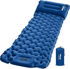 HiiPeak Camping Sleeping Pad, Ultralight Camping Mat with Pillow, Built-in Foot Pump Inflatable Sleeping Pads Compact for Camping Backpacking Hiking Traveling Tent