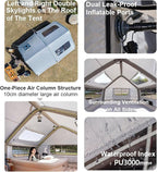 Inflatable Tent with Pump, Easy Set up Inflatable Camping Tent for 2-8 Persons, 4-Season Inflatable Tent, Glamping Outdoor Air Blow Up Tent, Family Camping Tent Grey1
