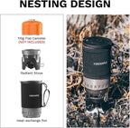 Fire-Maple Crater Radiant Cooking System - w/Micro Pressure Regulated Valve, Solo Compact and Windproof Water Boiler, Ideal for Hiking, Climbing, Camping and Emergency uses, 0.8L.
