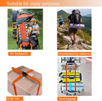 Premium Utility Straps with Quick Release Buckle Adjustable Short Nylon Tie Down Straps for Backpack Tactical Lashings Camping Gear Sleeping Bag Mattress Conveyor Belt Luggage