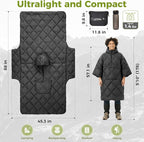 ATEPA Wearable Sleeping Bag, Recycled Warm Winter Camping Blanket Wearable Poncho for Outdoor, Stadium Sports Women Men