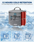 Cooler Bag, 7/16/30 Can Soft Sided Small Portable Insulated Cooling Pack, Everyday Lunch Cooler, Leakproof Ice Chest for Beach, Camping, Travel, Picnic