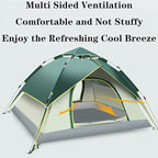 SFKLYU Outdoor Camping Tent 3/4 Person Waterproof Camping Tents Windproof Outdoor Backpacking Tent for Travel Hiking