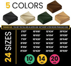 PROTARP Heavy Duty 14 OZ Water Resistant Canvas Tarp, UV Resistant Tarpaulin Cover with Rustproof Brass Grommets, Multipurpose for Canopy, Roof, Camping, Woodpile (Brown 8'X20')