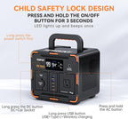 300W Portable Power Station, Solar Generator 259Wh, 70,000mAh LiFePO4 Battery with 65W USB-C PD&Pure Sine Wave AC, Solar Charging for Camping,Home,Emergency Power(SOS Light & LCD Display)