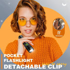 Hoxida Small Tactical Flashlights High Lumens - 1500 Meters Long Beam Super Bright LED Magnetic Flashlight USB Rechargeable Zoomable 5Modes Long Beam Spotlight Flashlight for Hiking, Camping, 1pcs