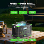 EBL Portable Power Station 1000W Solar Generator 999Wh Fast Charging Backup Battery with 5W Wireless Charging & Multiple Ports for Camping, Home Backup, RV & Off-Grid