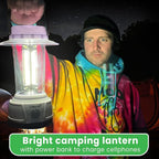 LitezAll 3500 Lumen Rechargeable Lantern – LED Lantern Rechargeable with Power Bank, Dimmable Camping Lantern, Rechargeable Lanterns for Power Outages & Camping