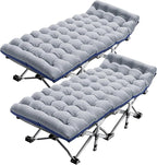 ABORON Heavy-Duty Folding Guest Bed for Adults, 500lb Capacity, Portable Extra Cot with 1253D Double Layer, Ideal for Indoor Guest Stays & Temporary Home Use