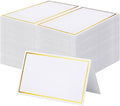 120Pcs Premium Place Cards, Small Table Cards with Gold Foil Border, 2" x 3.5" Tent Card, Escort Cards, Name Card, Wedding Place Cards for Wedding, Table, Dinner Parties, Seating Card