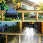 Tryme Small Solar Lights for Chain Link Fence, Outdoor Motion Sensor Clip-on Solar Lights for Garden, Gate, Deck, Step, Patio, Camping, Waterproof, 2 Pack