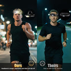 Rechargeable LED Headlamp, High Lumen Super Bright Head Lamp with Red Light, Motion Sensor, 5 Modes, 90° Adjustable, Waterproof Lightweight Headlamps for Adult Running, Camping, Fishing