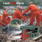 Solar Hand Crank Emergency Radio,NOAA/AM/FM with LED Flashlight & Reading Lamp,USB Type-C/Solar/Hand Crank Charging,Bluetooth Speaker,SOS Alarm&Compass for Camping Indoor Outdoor Emergencies (Green)