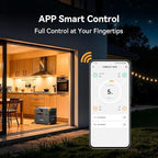 PECRON Portable Power Station E3800 LFP with 30A AC Cable, 3840Wh LiFePO4 Battery Backup, 4200W Solar Generator, Expandable to 53.76kWh Power Station, Fast Charging for Home Emergency, Camping, RV