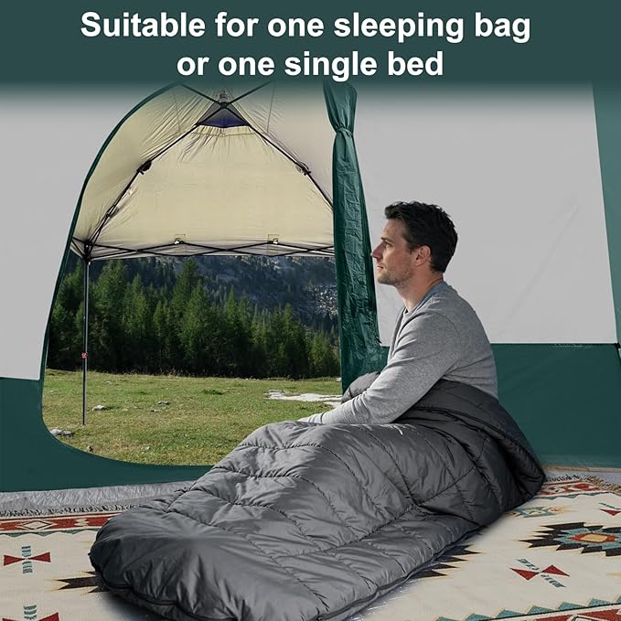 KAMPKEEPER Canopy Side Tent, Camping Canopy Tent for 10x10 Pop Up Canopies, Cube Tents, Gazebo Room Compatible with 10' Wide Canopies(Canopy Not Included)