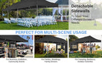 COBIZI 10x20 Commercial Heavy Duty Pop Up Canopy Party Tents for Parties with Sidewalls