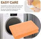 Small Shredded Memory Foam Pillow, Camping Pillow Travel Pillow - Compressible Medium Firm, Breathable Cover, Ideal Backpacking Hiking, Airplane and Car (Apricot Yellow, L)