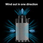 MELONFARM Air Filtration Kit 6", Built-in 14cm Fan Low Nois Carbon Filter with 12-Speed Controller, 8' Ducting, Cooling & Ventilation System for Grow Tents, Indoor Gardening, Hydroponics 6“x13.4"