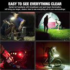LED Headlamp, 1000lumens 230° Widebeam Headlight 3Packs, USB Rechargeable HeadLamp with Red Taillight, Lightweight Waterproof Headband Light for Camping Running Hiking, Hard Hat Headlamp