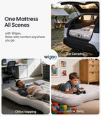 Wigoo 2026 Upgrade Air Mattress for Tesla Model Y [Click Self-Inflate, Home-Level Comfort] USB-C Charging Built-in Air Pump & Ergonomic Design with 2 Pillow, Camping for Tesla Model Y 2020-2026