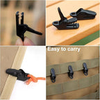 30 Pack Camping Tarp Clips Small Car Awning Clips Tent Rope Clamp Lock Grip Fastener Holder for Hammock Rain Fly Cover Camping Sun Shelter Canopy Backpacking Hiking Guyline Paracord
