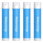 Waterdrop Water Filter Straw, Camping Water Filtration System, Water Purifier Survival Outdoor Drinking Water Purifier for Travel, Backpacking and Emergency Preparedness, 0.1 Micron (Blue), Pack of 4