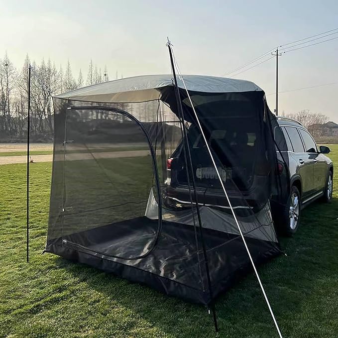 Tailgate Shade Awning Tent, Family Camping Tent Car Tents for Campers Car Camping SUV Rear Tent for SUV Tent Hatchback Minivan Sedan Camping Car Awning Sun Shelter Outdoor Supplies