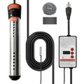 Immersion Water Heater 1500W – Portable Stainless Steel Bucket Heater with Thermostat, Anti-Scald Guard, Auto Shut-Off & Digital Temp Control for Home, Hot Tub, Spa, Camping, RV