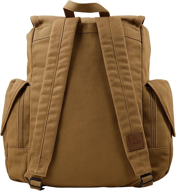 ASR Outdoor 30L Heavy Stitch Gold Panning Backpack Camping Canvas Rucksack, Khaki