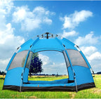 5-8 Person Portable Camping Tent, Automatic Camping Pop-up Tent Easy Set Up Waterproof Breathable Sunscreen for Backpacking Hiking Beach Foldable Tent (Color : A) (B)