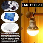 Tuanse 3pcs USB LED Light Bulbs Portable Camping Lights 5w with USB Splitter Cable 1 to 3, 8.2ft Extra Length Cord Tent Latern Outdoor Emergency Bulb for Garage Warehouse Truck Fishing Warm White