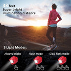 RAHAN Rechargeable Clip on Clog Headlights for Shoe 2pcs,Flashlights Attachment for Shoe, LED Clog Light with 3 Light Modes for Dog Walking, Camping, Running, Suitable for Adults, Red