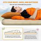 Double Self Inflating Sleeping Pad,2.7" Extra Thick Memory Foam Camping Pad, 60S Fast Air Self-Inflating Camping Mattress Pads, 4 Season Sleeping Mat for Camping Rooftop Tent Car Truck Van