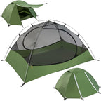 Clostnature Lightweight Backpacking Tent - 1/1.5/2/3/4/6 Person Ultralight Waterproof Camping Tent, 3 Season Large Size Easy Setup Tent for Family, Outdoor, Hiking and Mountaineering