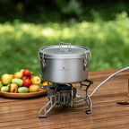 Boundless Voyage Titanium Sealed Lunch Box with Leak-Proof Lid Camping Cookware Lightweight Outdoor Cooking Pot for Backpacking Hiking Picnic & Travel Food Container (Ti2085C/0.9L)