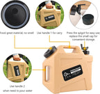 3.2 Gallon/5 Gallon Water Containers with Spigot, BPA Free Water Jug, Military Green Water Tank, Multifunction Water Storage Containers for Camping Outdoor Hiking,Emergency Stroage