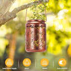 Solar Lanterns Outdoor Waterproof Solar Garden Lights Hummingbird Gifts for Women Mom Grandma 50LM LED Metal Hanging Lanterns with Handle Garden Decor Light for Table Pathway Walkway, 2 Pack